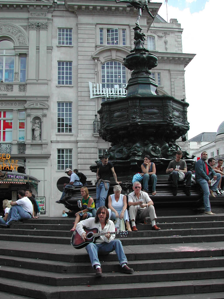 Buddy Busking In Piccadilly Circus 1
